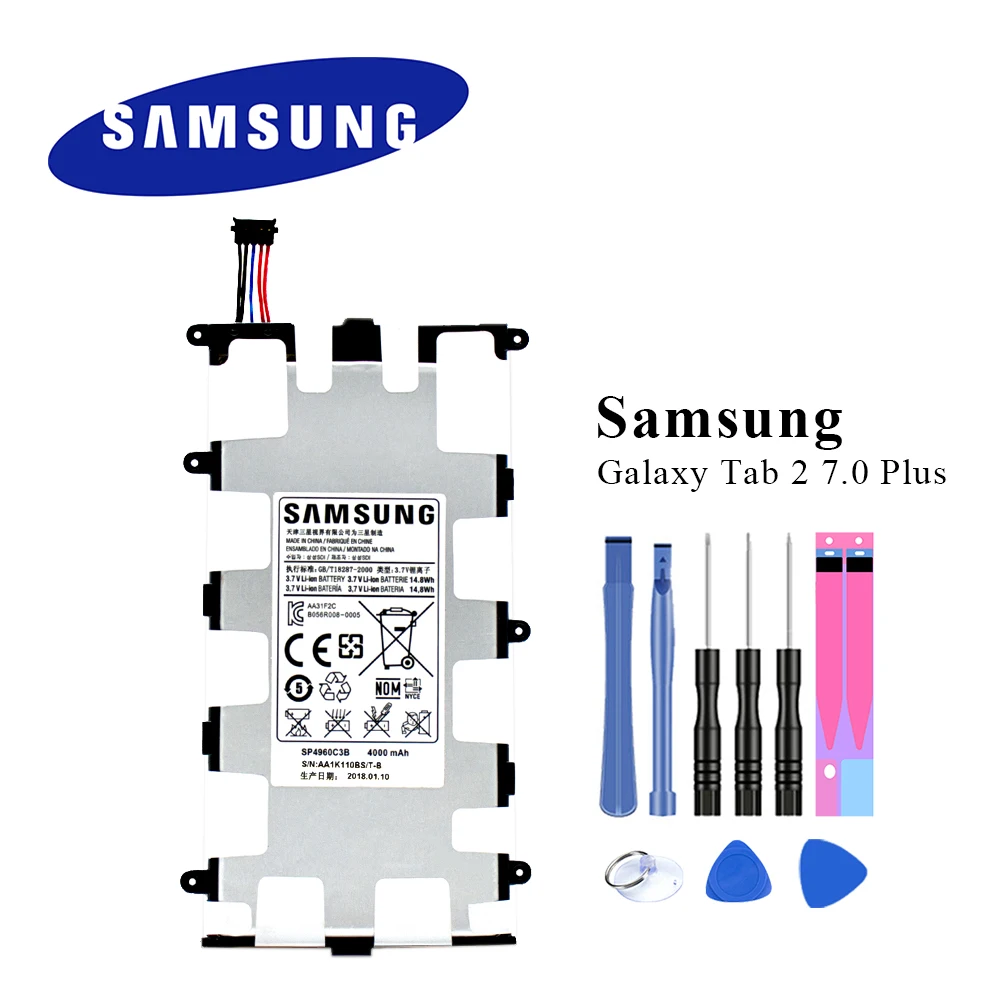 Оригинальный аккумулятор SP4960C3B для планшета Samsung Galaxy Tab 2 7 0/7 0 Plus P3110 P3100 P3113 P6200 P6210