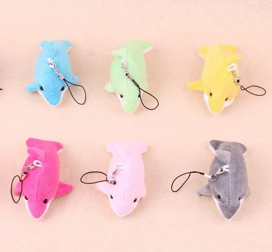 30pcs kawaii charm plush dolphin anime lanyard pendant strap for mobile phone wedding decoration gift keychain Free Shipping | Мобильные
