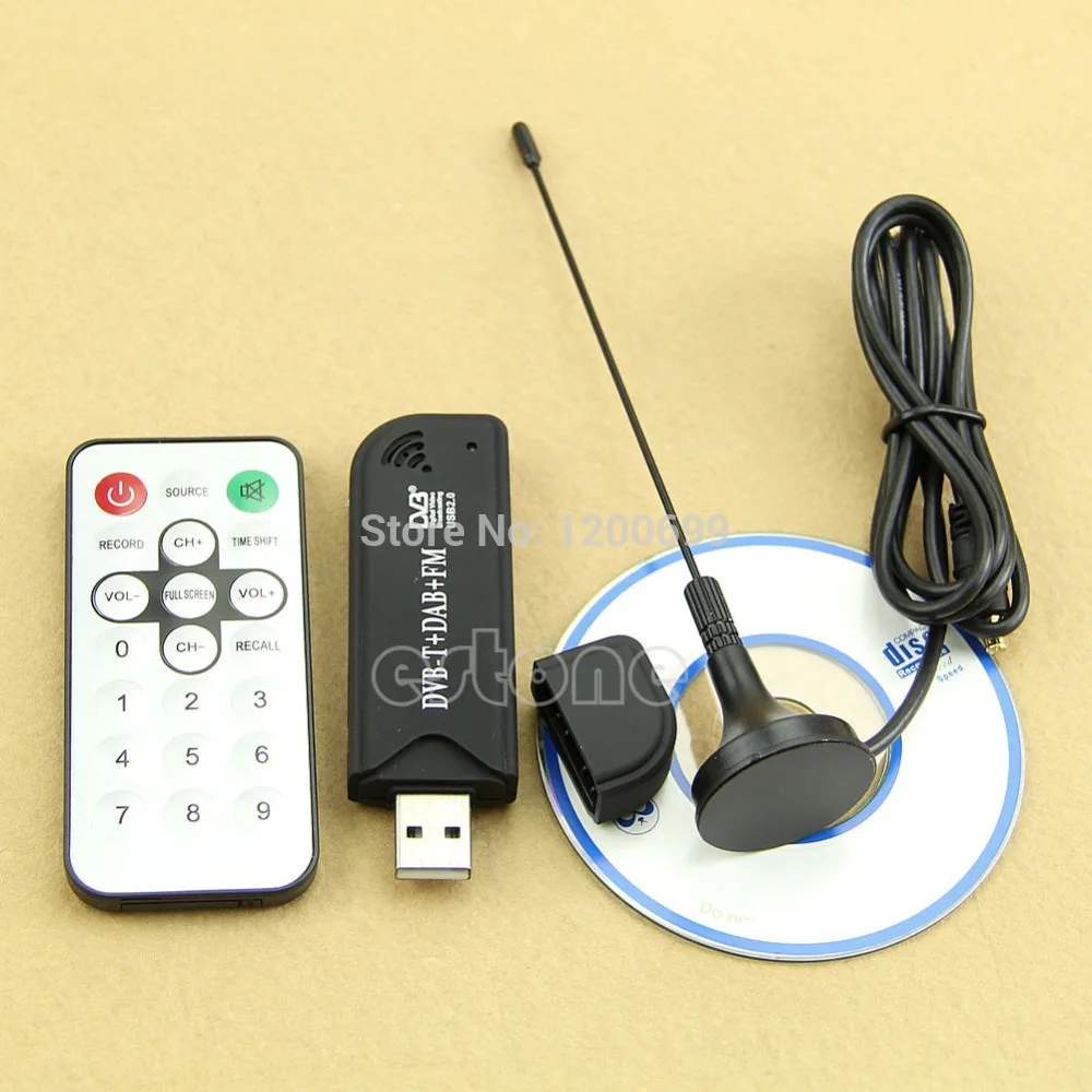 USB 2 0 цифровой DVB-T SDR + DAB FM HDTV ТВ тюнер приемник Stick HE RTL2832U FC0012 | Электроника