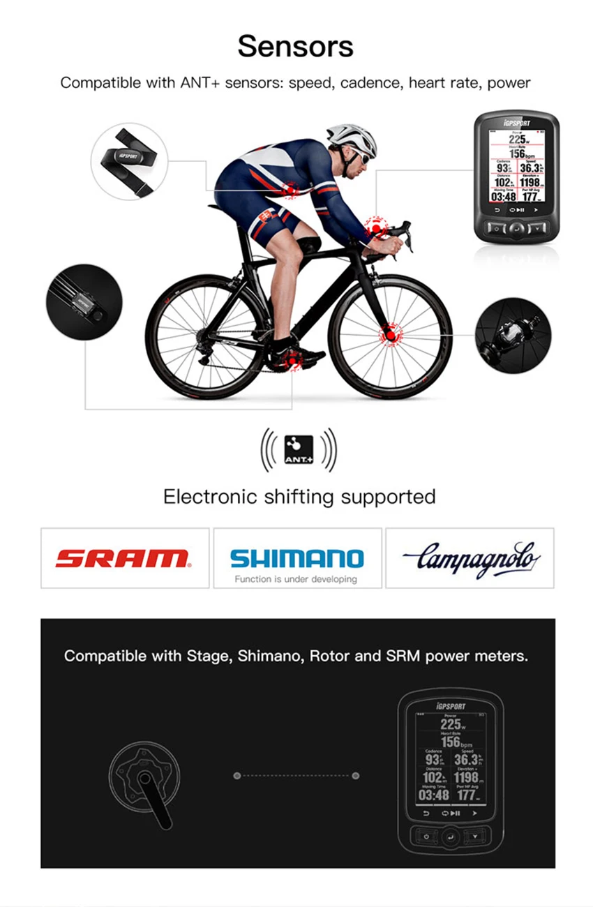 Igpsport 7 группы IGS618 ANT+ велосипед с Bluetooth компьютер Gps Bicicleta Беспроводной Bisiklet Аксесуар велосипедный спидометр датчик для мотоцикла