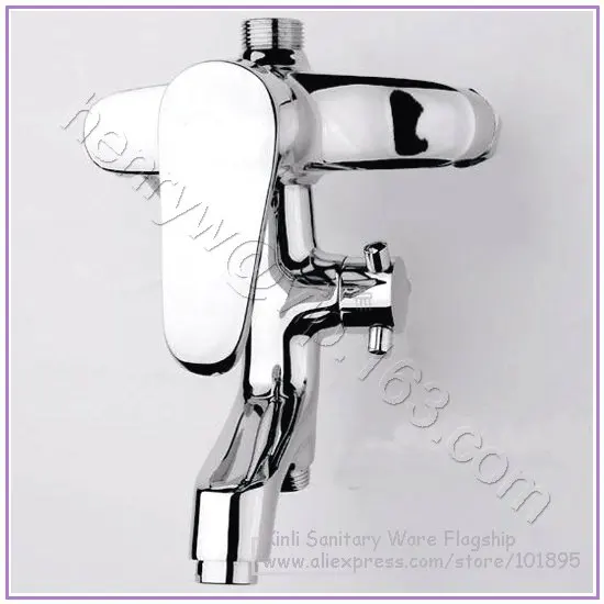 

L15759-роскошный настенный хромированный латунный Смеситель для ванны и душа