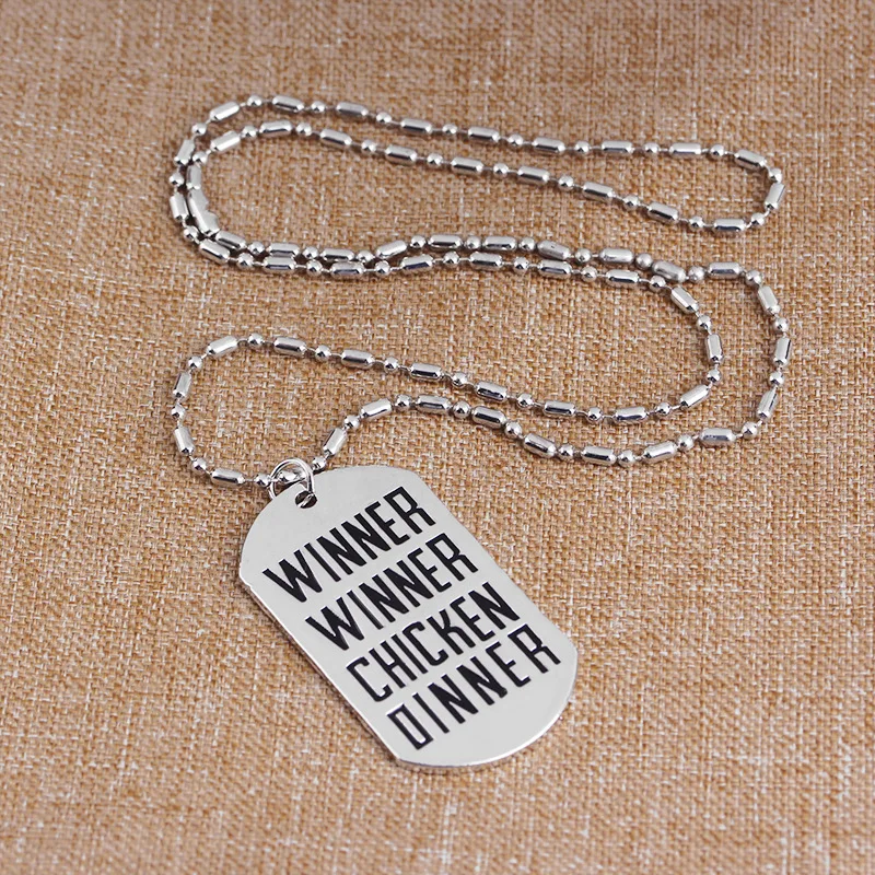 Курица ужин Dog Tag победитель кулоны с надписью армия табличка Подвеска для мужчин