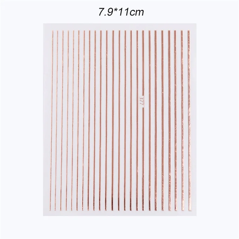Pattern 25 Геометрические узоры 3D наклейки для ногтей наклейки на клей Луна Звезда золотые полосы волнистая линия Маникюр Сделай Сам дизайн ногтей украшение 1 лист - Цвет: Pattern 25