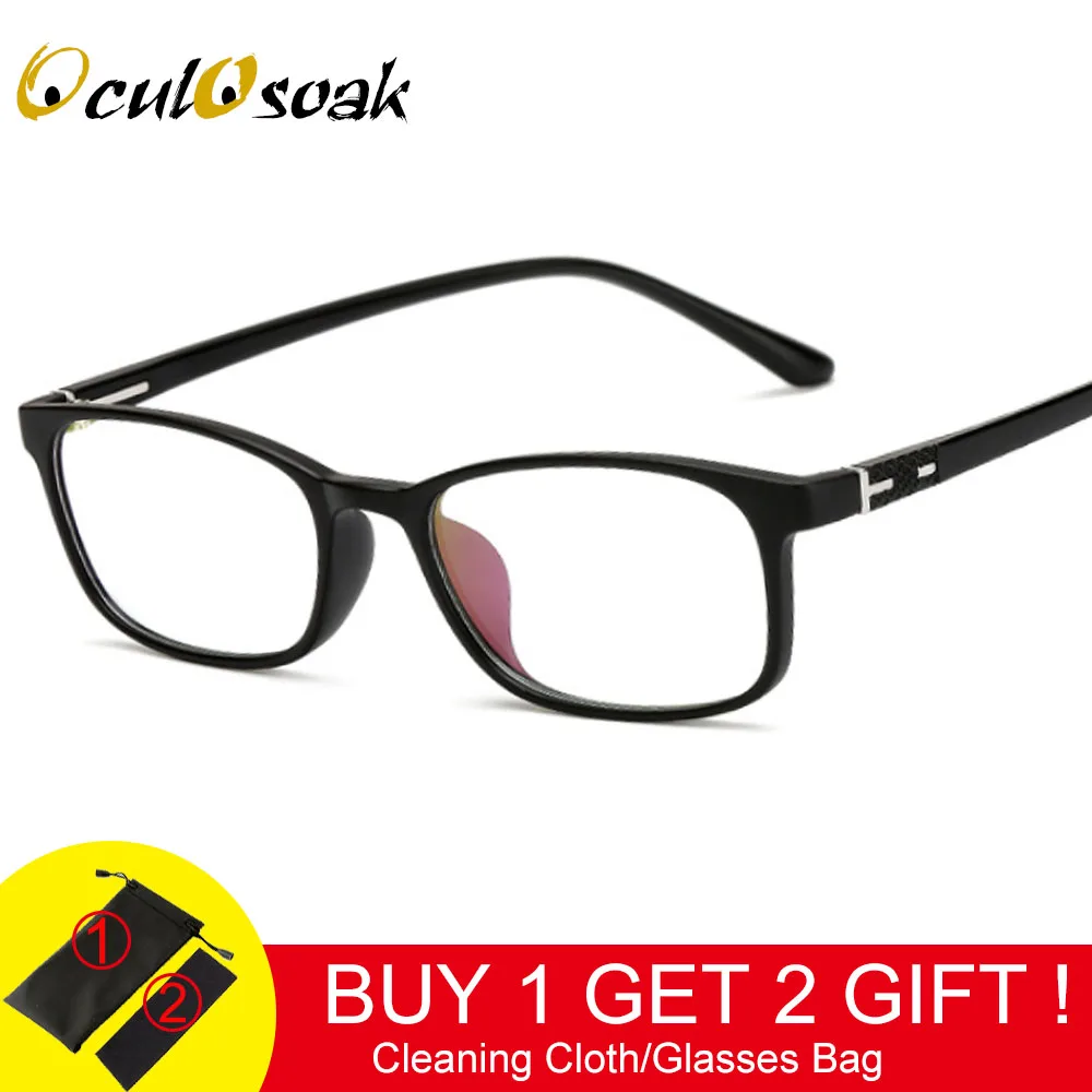

OculOsoak 2019 New Arrival High Quality TR90 Glasses Clear Fashion Myopia Glasses No Degree Clear Optical Eyewears