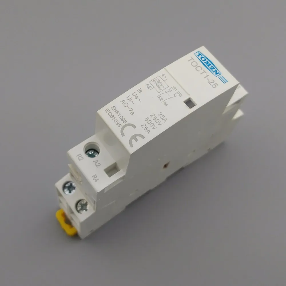 TOCT1 Американская классификация проводов 2р 25A 2NC 220 V/230 V 50/60HZ Din rail бытовой ac Контактор В соответствии с стандартом два нормально закрытый