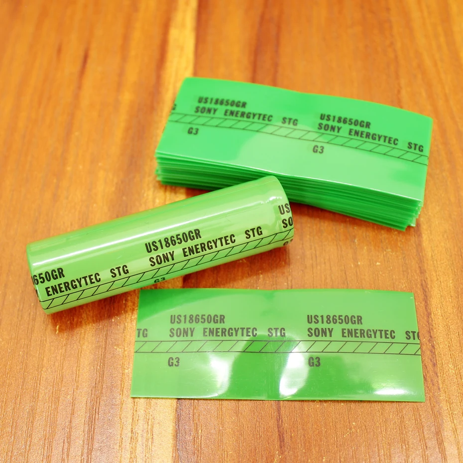 

100pcs/lot Battery heat shrinkable tube 18650 lithium battery package special plastic PVC insulation film shrink tube