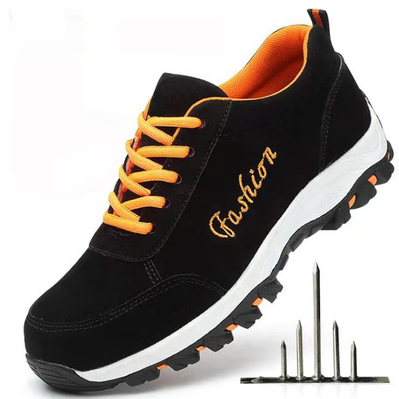 Повседневная обувь Мужская дышащая удобная модная рабочая со стальным носком