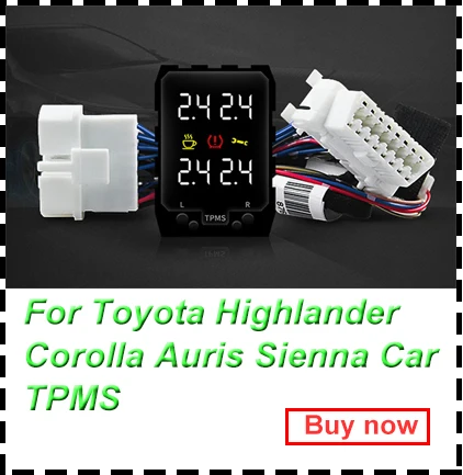 Для Toyota Camry Prado Prius Corolla ЖК-дисплей цифровой шинный Давление монитор OBD давления воздуха в шинах встроенный Автомобильный блок безопасности