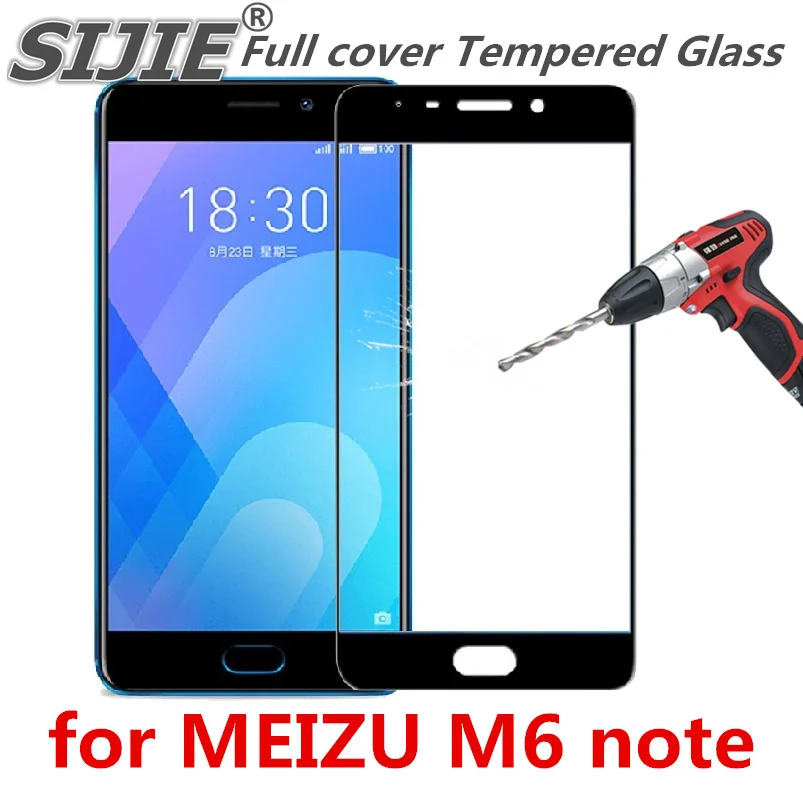 Полное покрытие из закаленного стекла для MEIZU M6 note M6note M 6 Защитная пленка экрана
