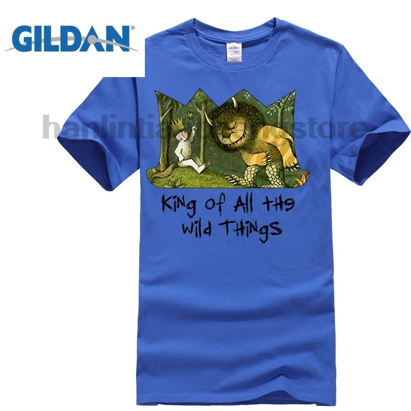 GILDAN Retro 1963 Where The Wild Things Are T Shirt Funny Clothing Casual Short Sleeve Shirts Print Men Brand | Мужская одежда