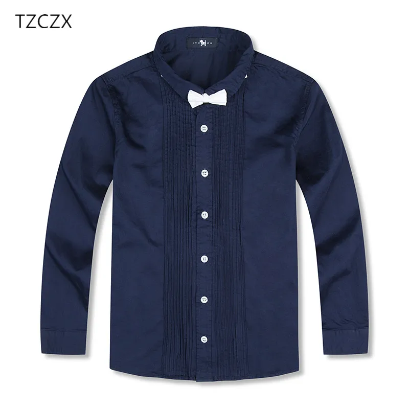 Распродажа Детские рубашки для мальчиков однотонные 100% хлопковые в европейском