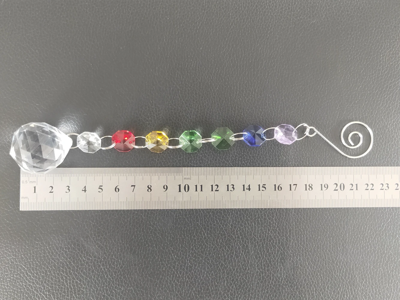 Радужный цветной кристалл шар Suncatcher призмы Кулон стекло искусство маятник многоцветный Свадебный декор " длинный