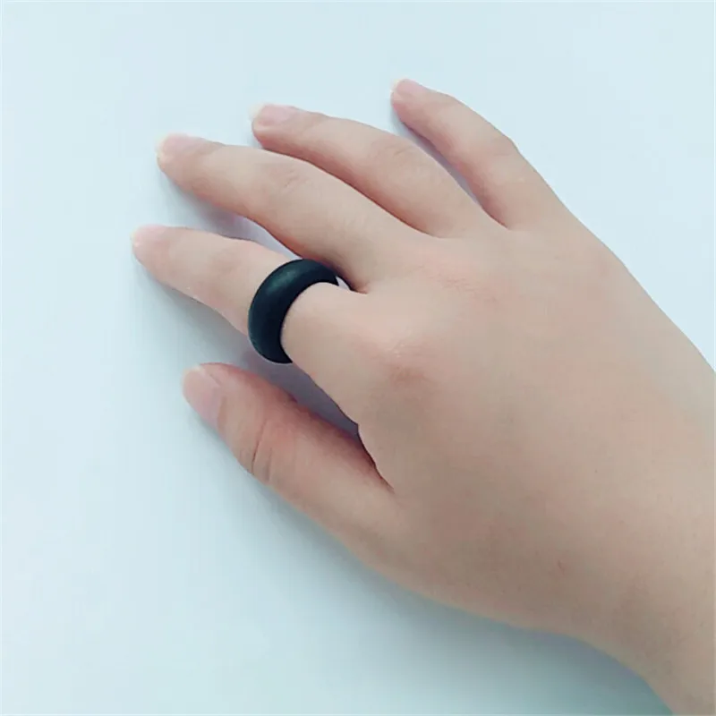 Кольцо из натурального дерева модные черные деревянные кольца большой размер