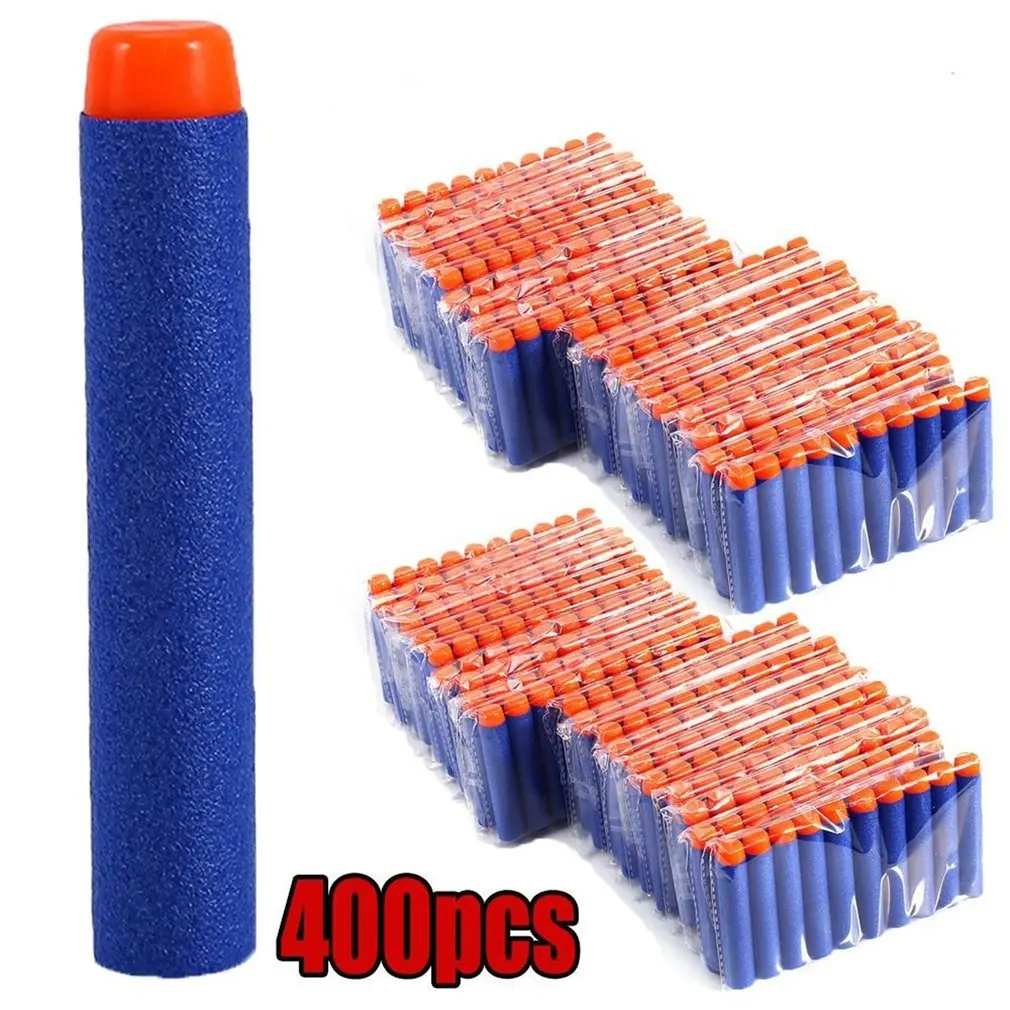 400 шт./компл. мягкие пули дротики для пистолета Nerf с круглой головкой