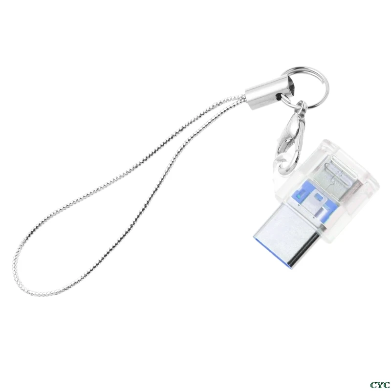 Синий Мини-usb 3,1 type C Мужской к микро USB Женский адаптер конвертер с брелком для samsung huawei LG Xiaomi Android Phone - Цвет: Синий