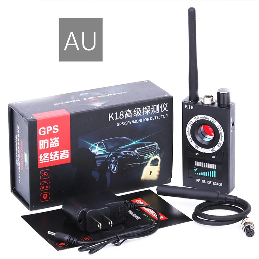 Анти-шпионская камера детектор GSM аудио ошибка искатель gps сигнал объектив RF трекер Обнаружение беспроводной продукции 1 МГц-6,5 ГГц K18 Многофункциональный