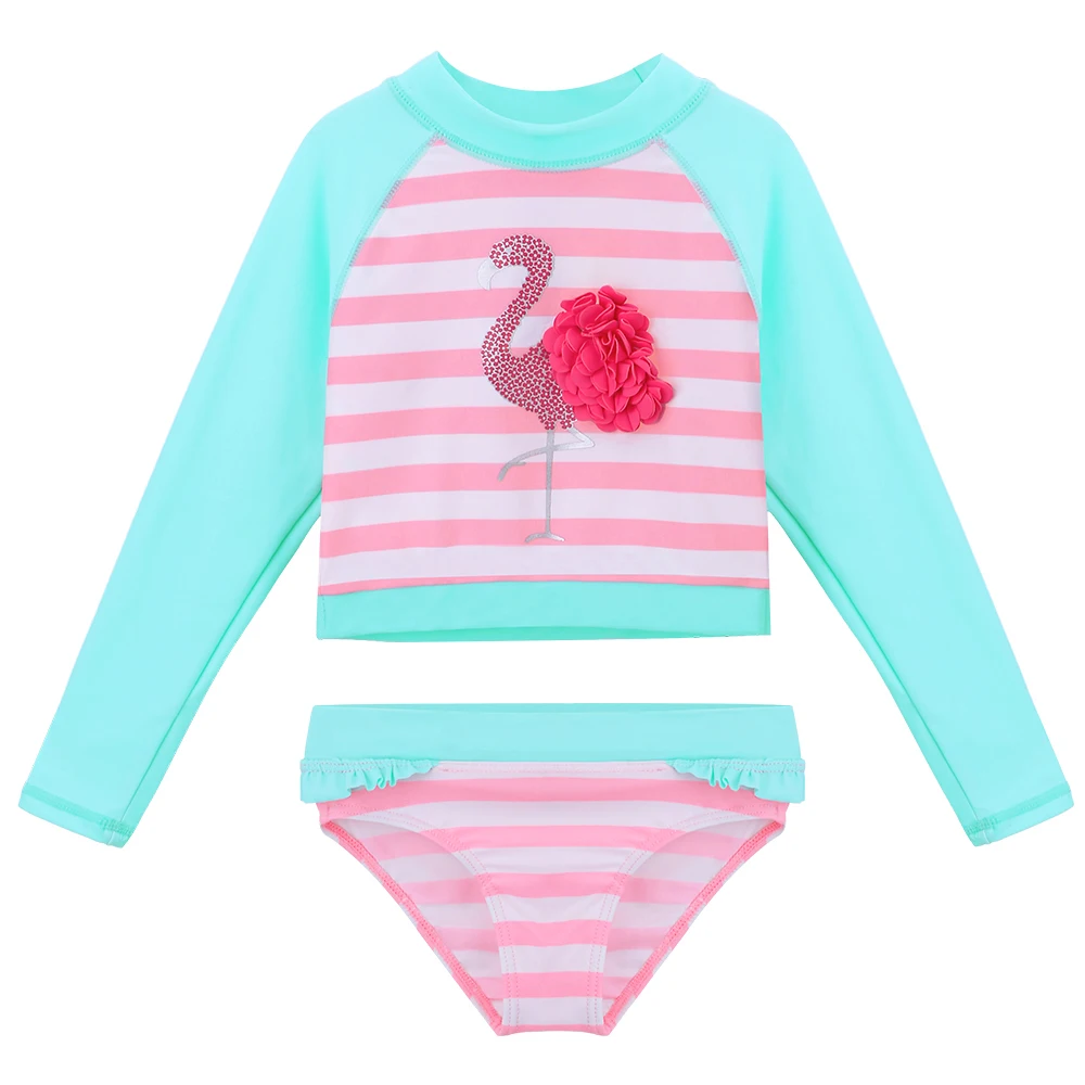 Летние купальники девушки 2 комплект из двух предметов с длинным рукавом
