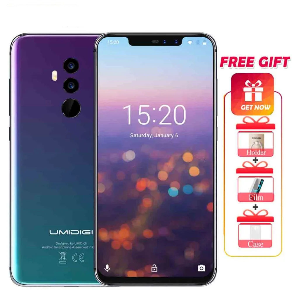UMIDIGI Z2 6 2 &quotFHD + полный экран 4G глобальная версия Helio P23 Гб ram 64 ROMr Quad Camea Android 8 1 Face ID