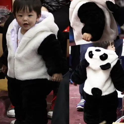 Winter Baby Kids Girls Boys Toddler Cartoon Panda Animal Long Sleeve Jumpsuit Hoodie Romper Outfit One-Piece Cute Costume | Детская