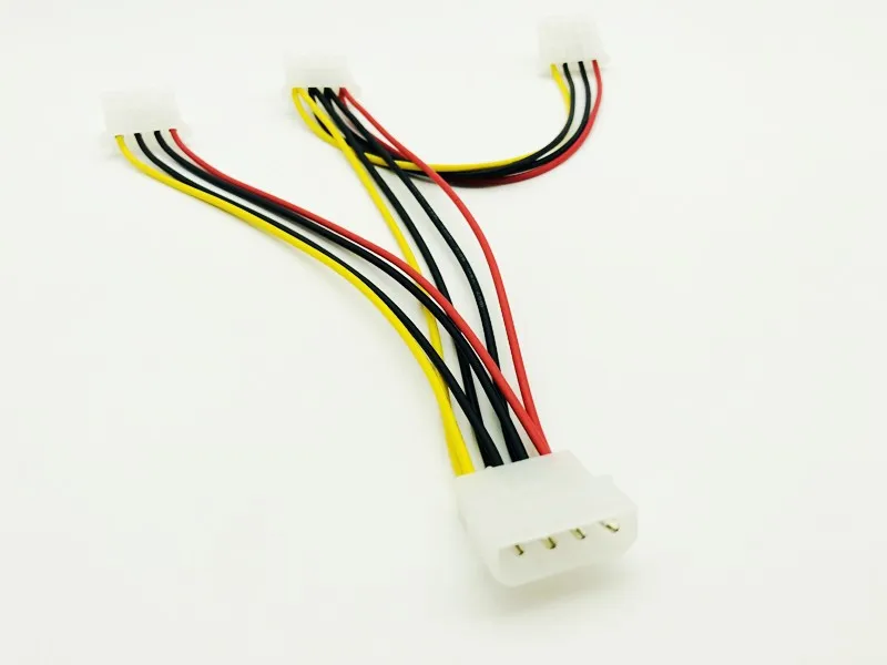 1 шт. 4Pin кабель питания Molex папа на 3 порта IDE Женский блок сплиттер адаптер