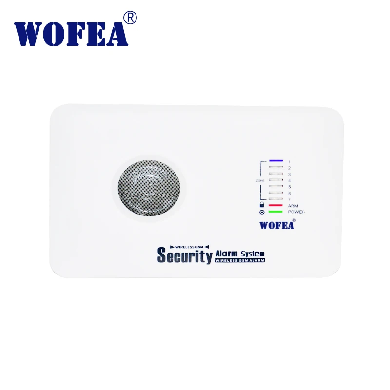 Wofea IOS и android приложение управление 7 беспроводной и 3 проводной зоны домашней безопасности gsm сигнализация w проводной датчик движения и дверной контакт