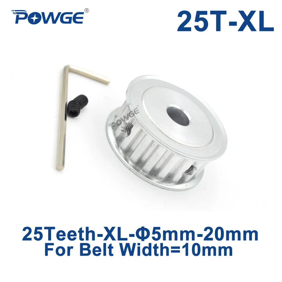 POWGE 25 зубьев XL зубчатый шкив отверстия 5/6/6. 35/7/8/10/12/14/15/16/19 мм для ширины 10