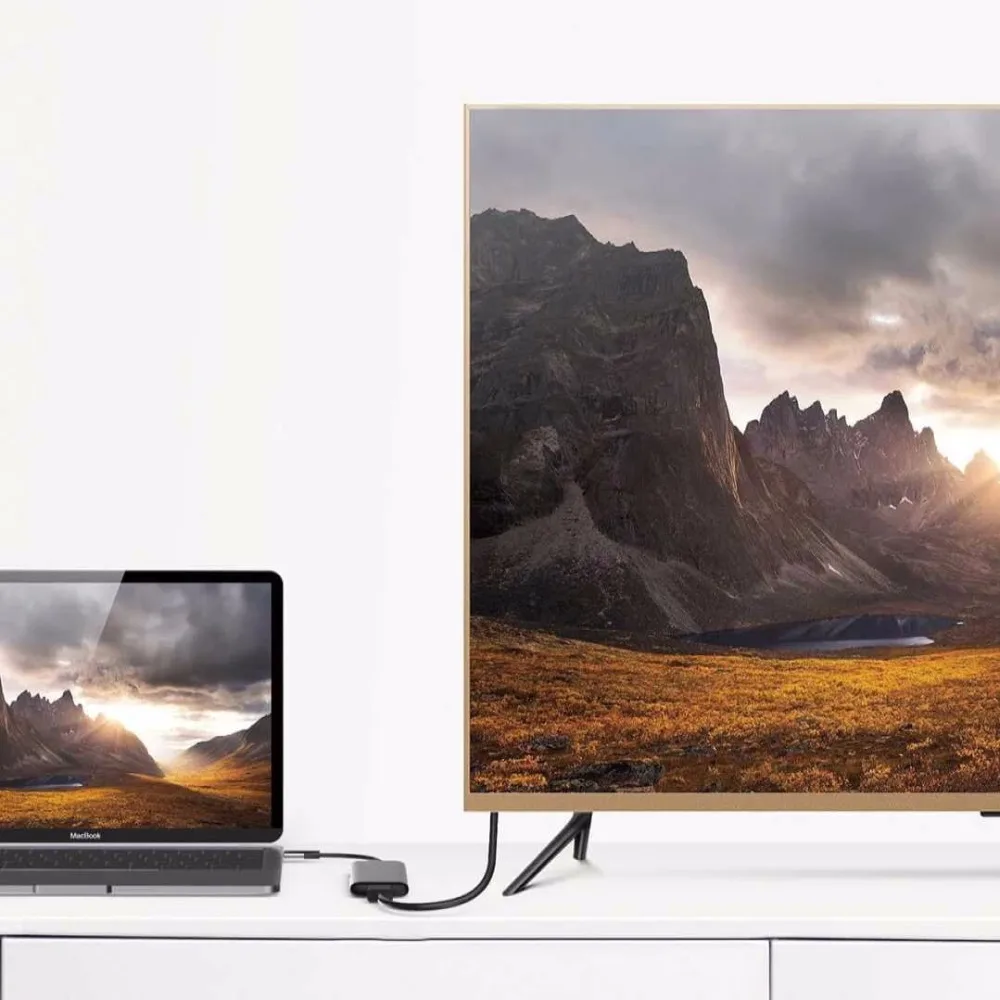 Многофункциональный преобразователь Xiaomi hagxiaomi Type C с двойным USB 3 0 адаптером для