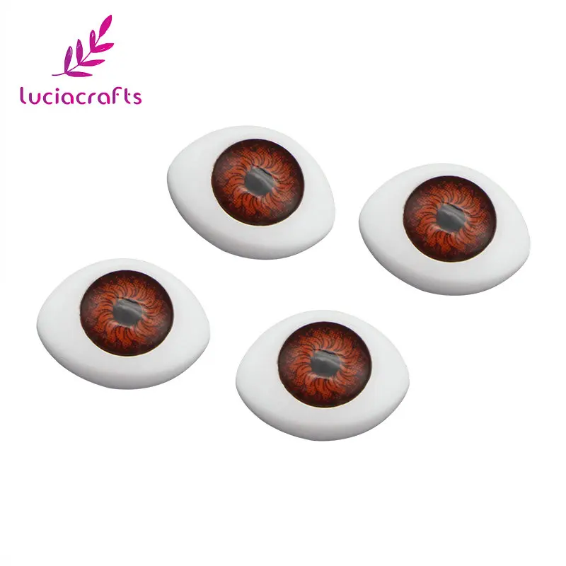 Lucia crafts, 12 шт./лот, 10*14,5 ММ, разные цвета, пластиковые очки для куклы, игрушки, аксессуары ручной работы K0922 - Цвет: Color 3