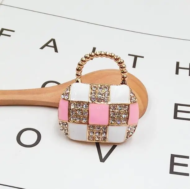 6 шт./лот 2 цвета подвеска со стразами в сумке для сотового телефона украшения из