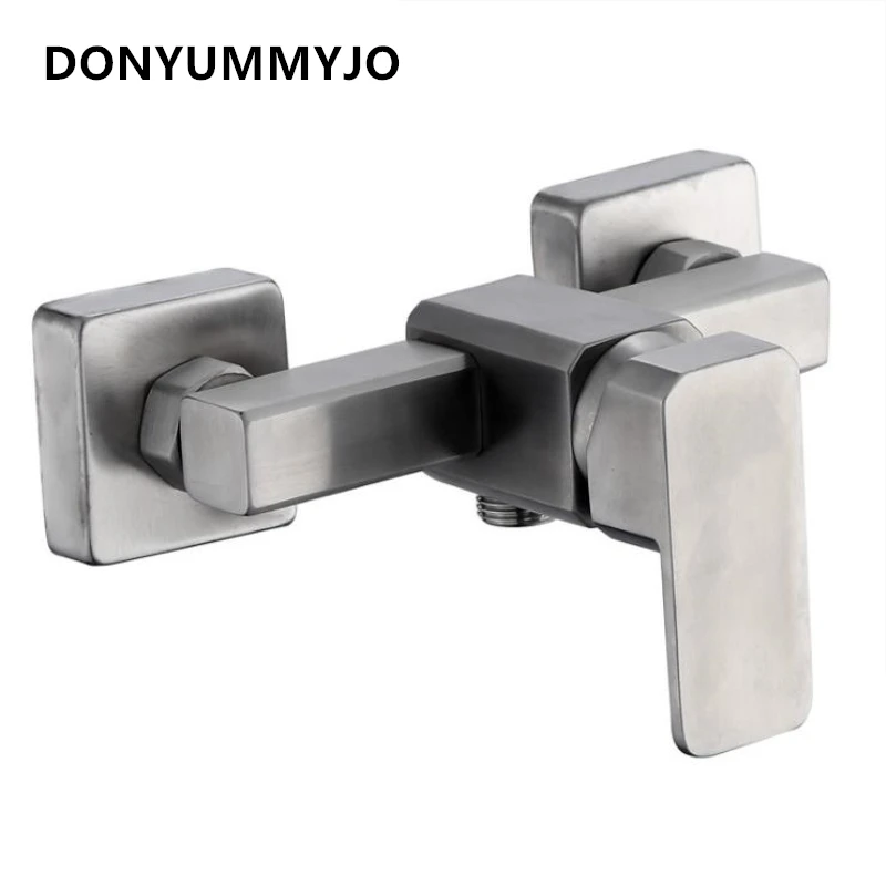 DONYUMMYJO 1 шт. 304 квадратный душевой кран из нержавеющей стали для горячей и холодной