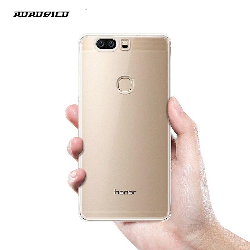 ROROBICO Ultra Thin Soft transparent TPU Silicone Case Cover For Huawei Honor 8 / Lite 9 V9 Pro 6X V8 Phone Bag |