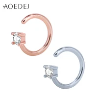 aoedej crystal nose hoop ring jewelry piercing ring nose 16g ear tragus cartilage labret piercing ring rose gold color jewellry