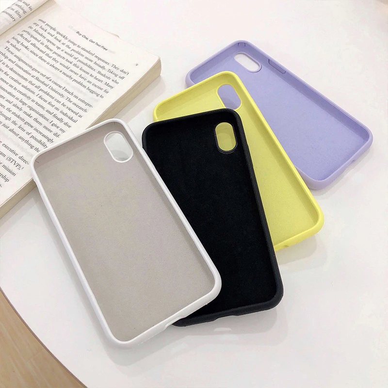 GlamPhoneCase однотонный чехол для телефона с сердечками iPhone 6 7 8 Plus X XR XS Max мягкий на