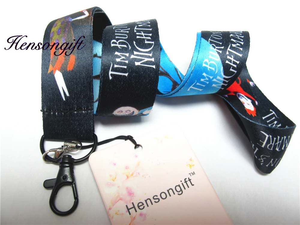 Hensongift кошмар, череп голова значок ремешок для ключей ID Чехол держатели Джек Скеллингтон Тыква телефон ремни для Рождества