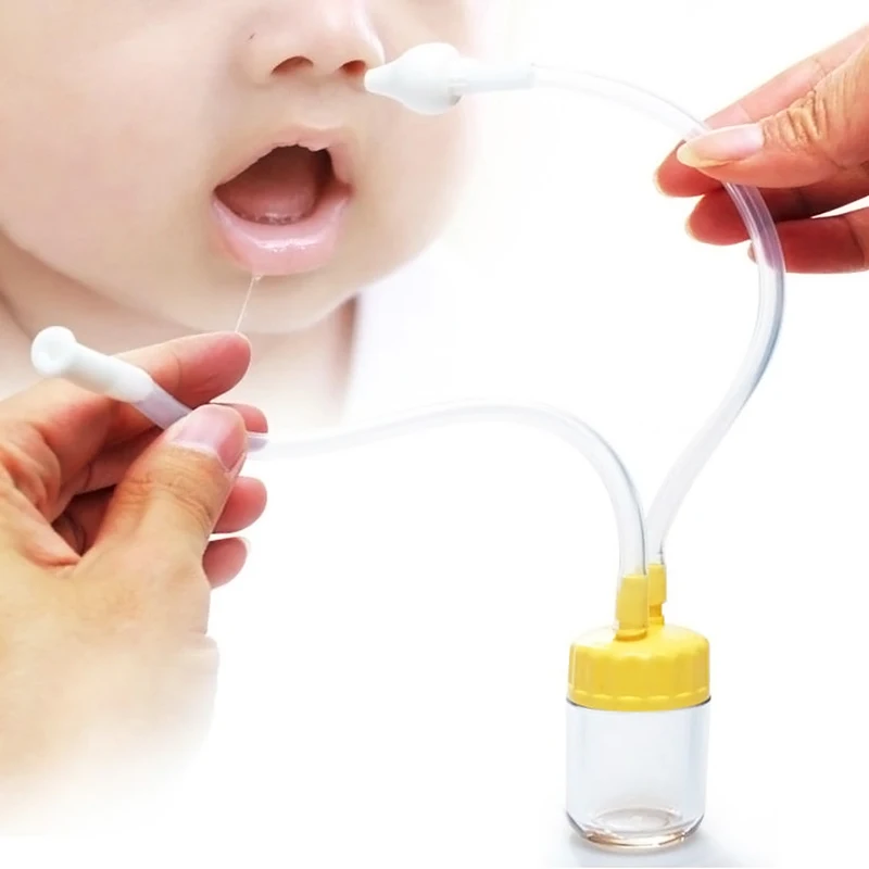 New Born Baby Safety Nose Cleaner Vacuum Suction Nasal Aspirator Free Shipping # YE1063
