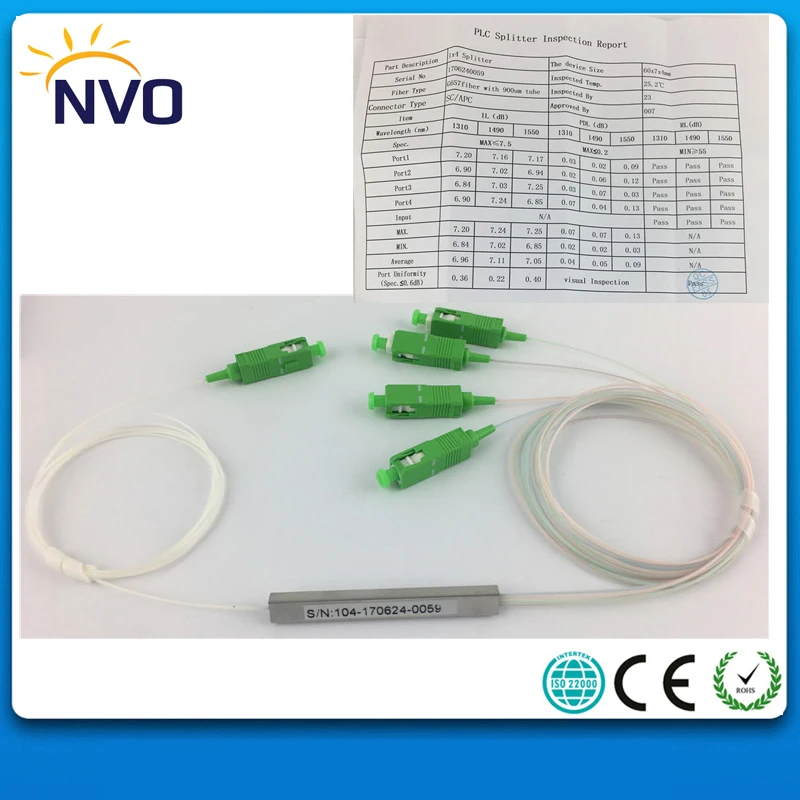 GPON система 1x2 мини волоконно-оптический разветвитель plc 0 9 мм стальная трубка