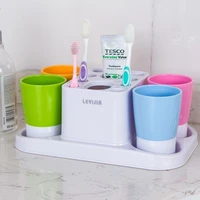 fashion simple multi functional gargle a family of four people wash gargle cup toothbrush holder 111917cm free shipping