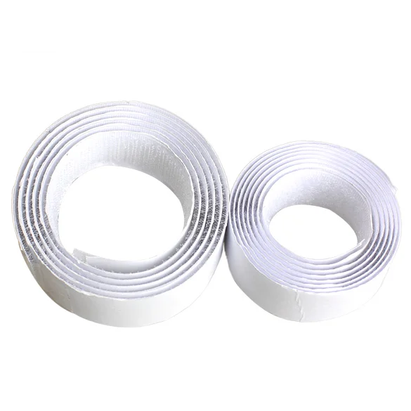 

New Arrival 2 Rolls White Strong Self Adhesive Magic Hook Loop Tape Fastener 1m White Dropshipping materiales de costura Hot