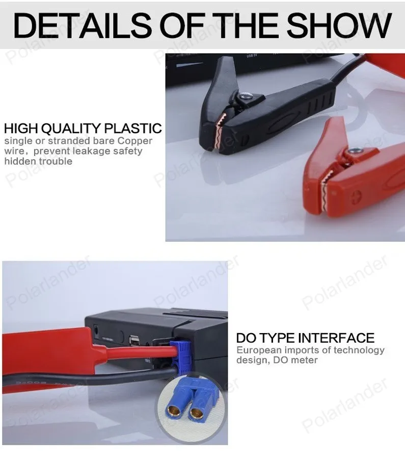 Аксессуары для пускового устройства автомобиля 10Awg аварийный автомобильный