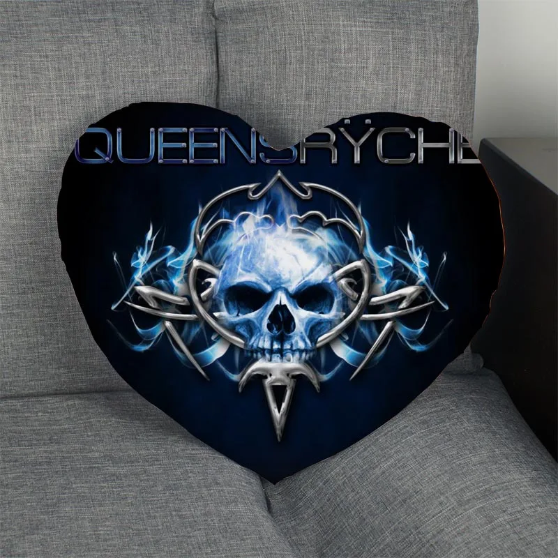 Изготовленный На Заказ Queensryche сердце Форма Наволочка на заказ застежки-молнии