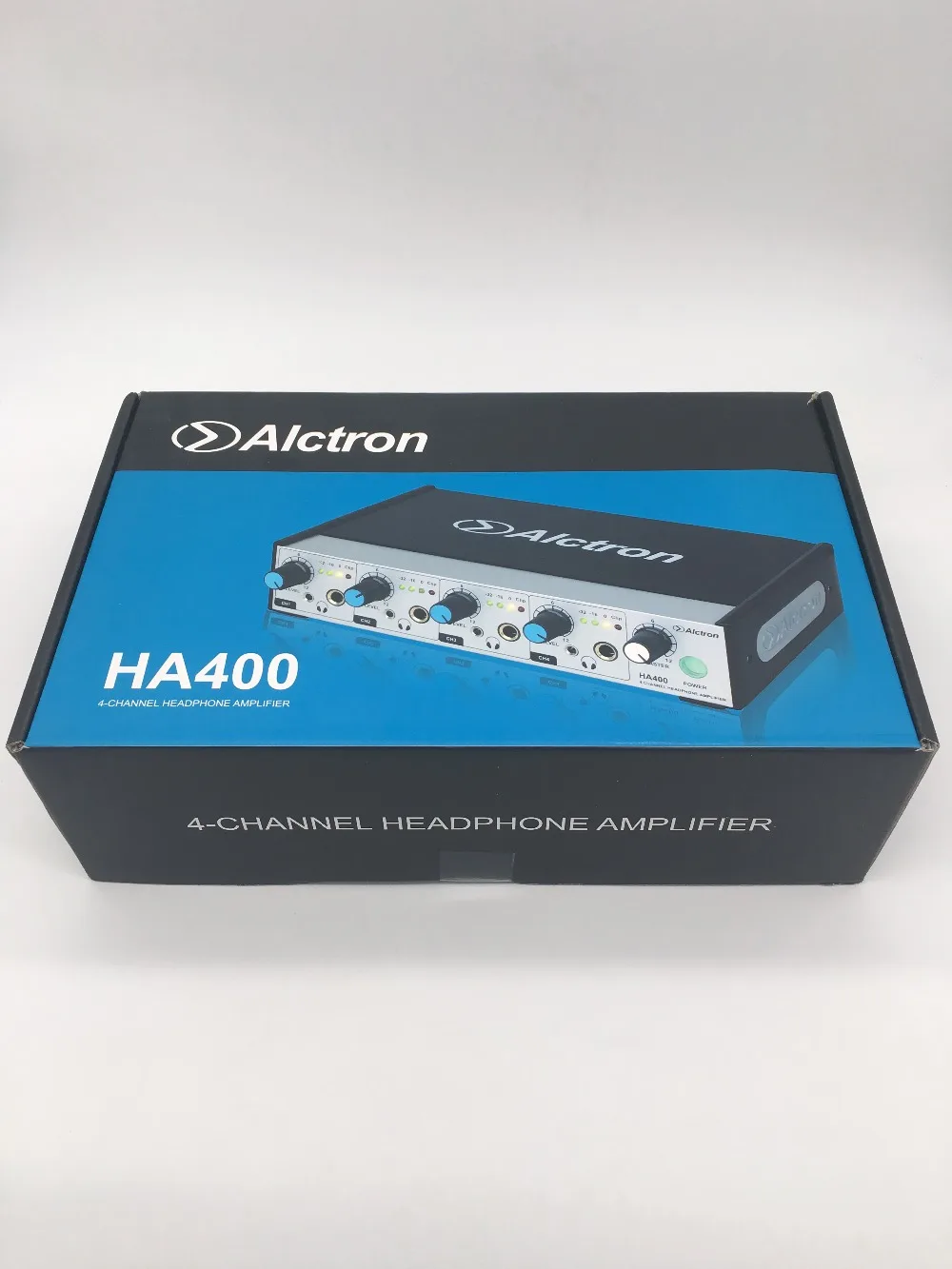 Alctron HA400 4-канальный профессиональный компактный усилитель для наушников для сцены, церковь, студии, включают: DC 15 V адаптер переменного тока
