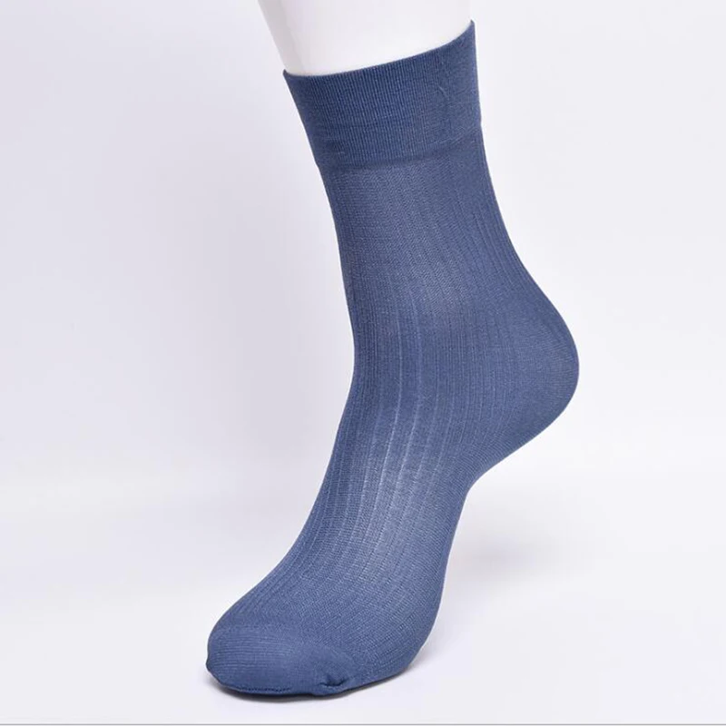 2019 Bamboo Fiber Men's Socks Summer Thin Solid Color Breathable Long Casual Business Soft | Мужская одежда