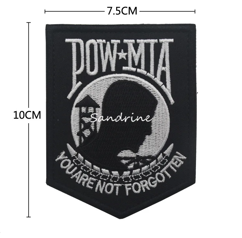 POW MIA военные армейские тактические нашивки с вышивкой и флагом США для одежды