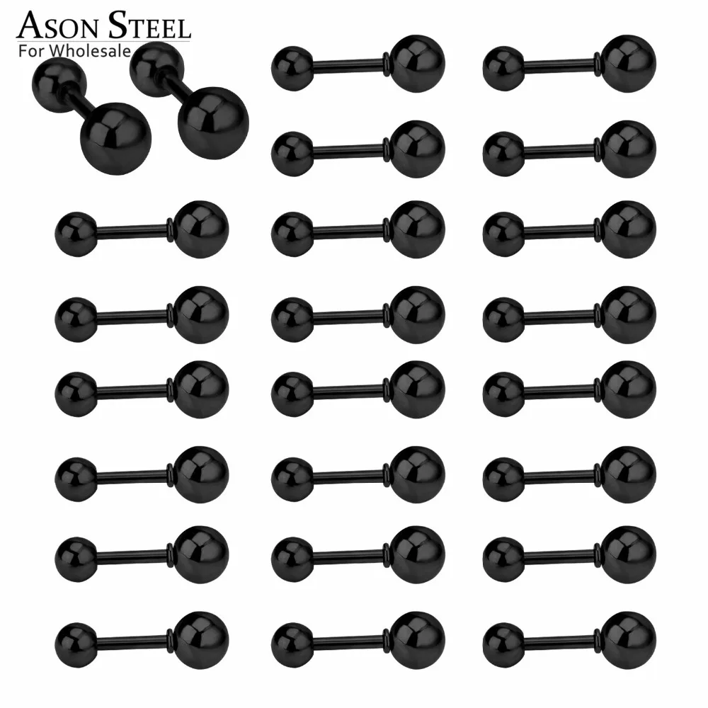 Классические серьги ASON STEEL ювелирные изделия в стиле хип хоп черные из