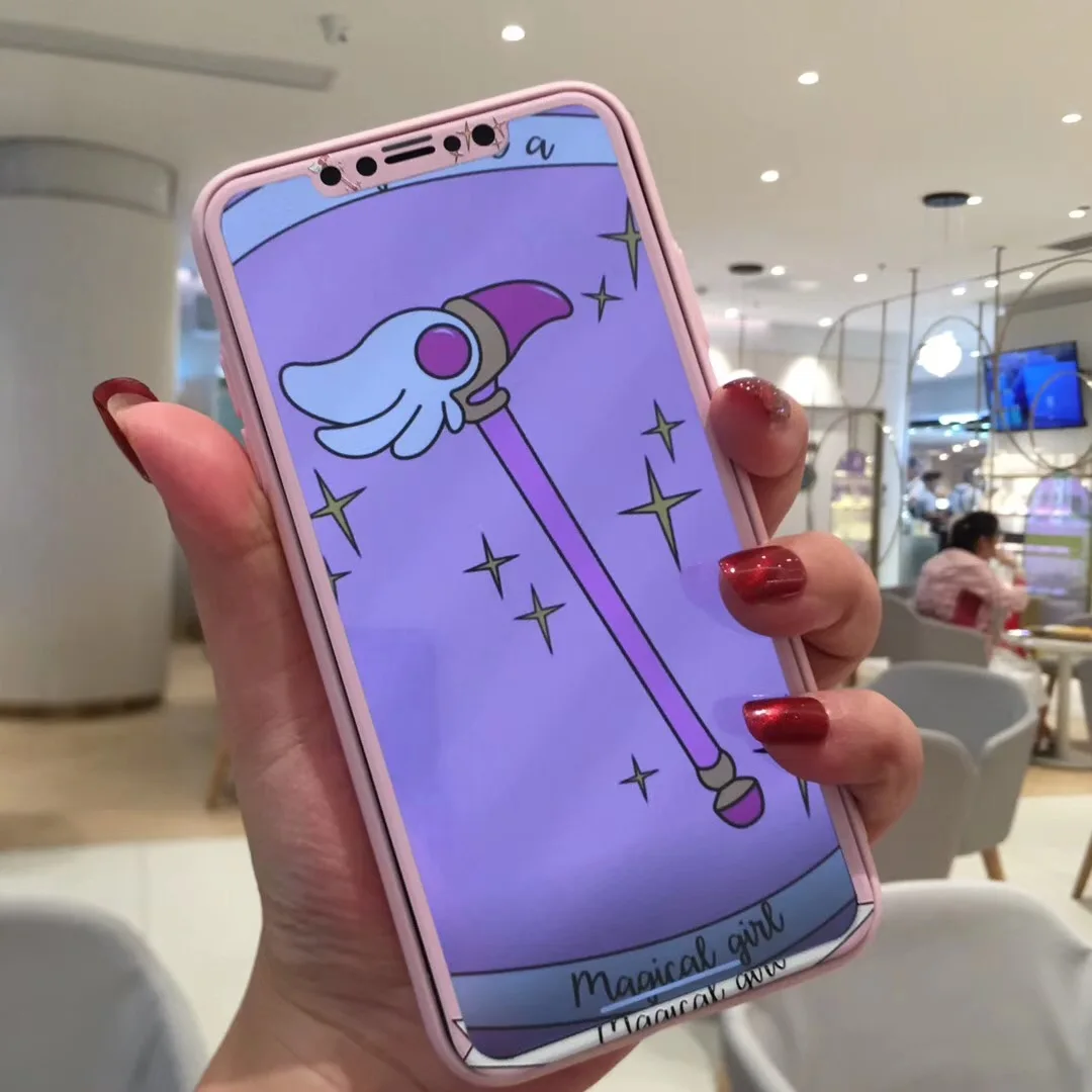 Защитное стекло для iPhone XR XS Max X 11 Pro 3D пленка из закаленного стекла с цветами