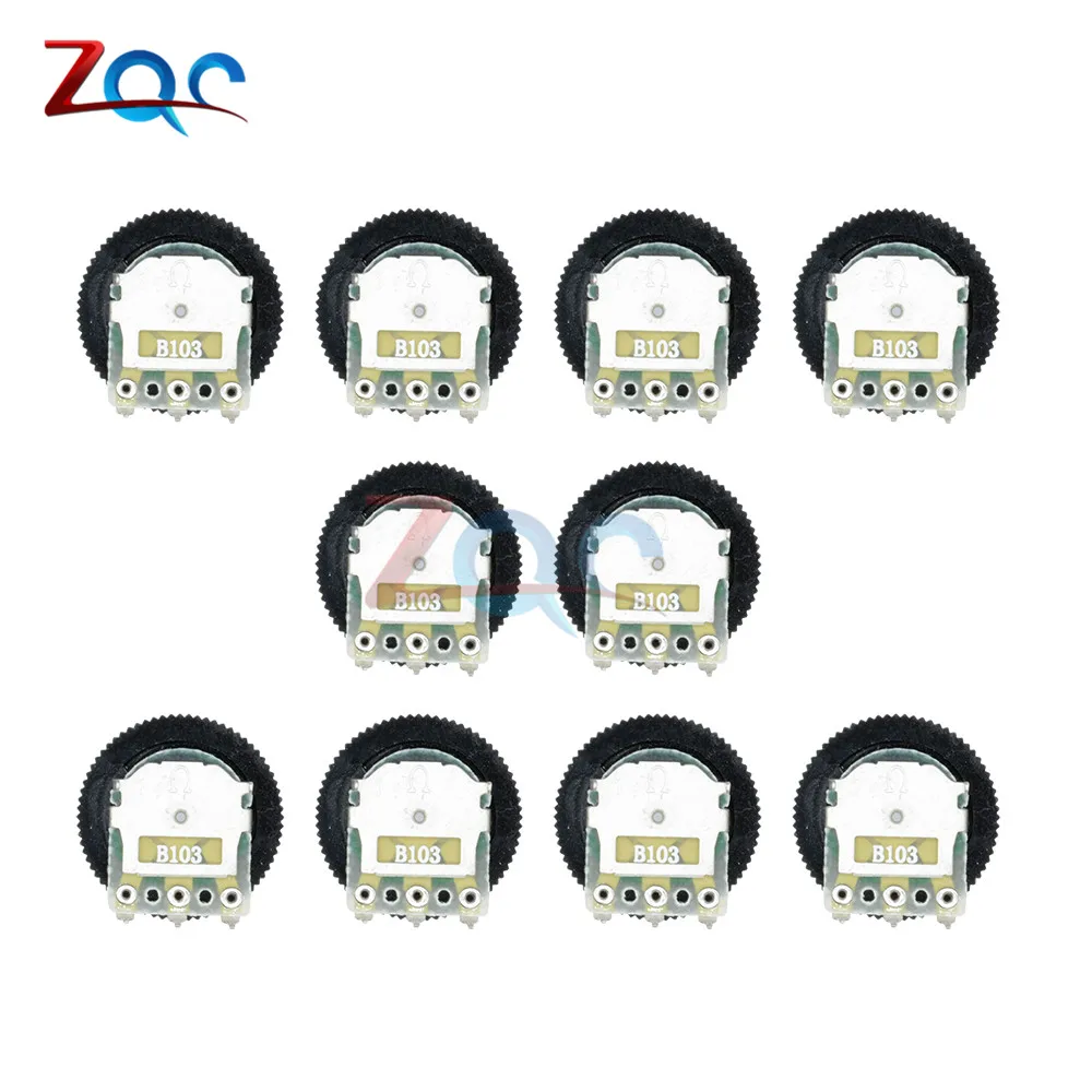 10pcs Dual Potentiometer B103 10K Audio Diameter | Инструменты