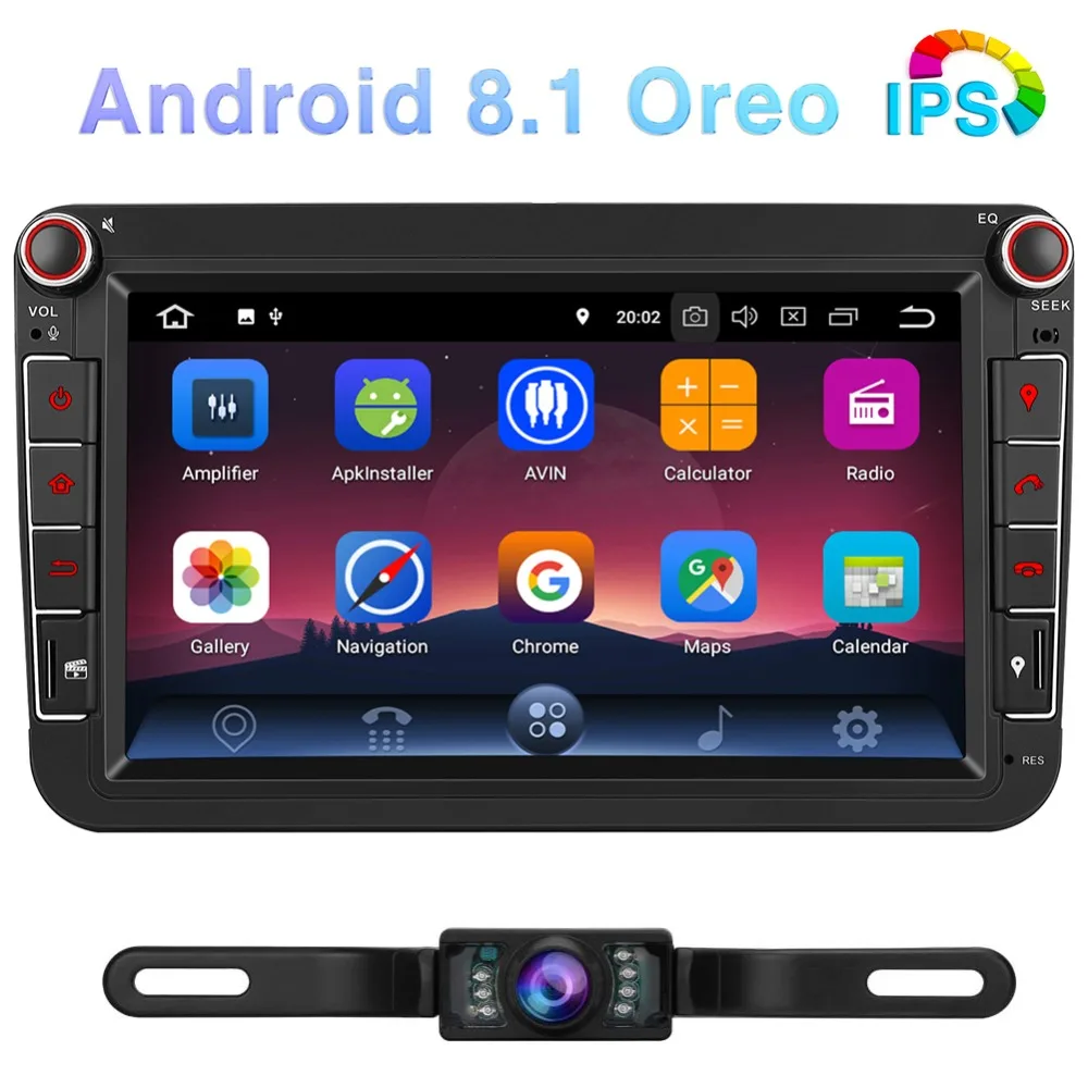 Тыква Android 8 1 автомобильный мультимедийный плеер 2 din &quotIPS Радио GPS аудио стерео