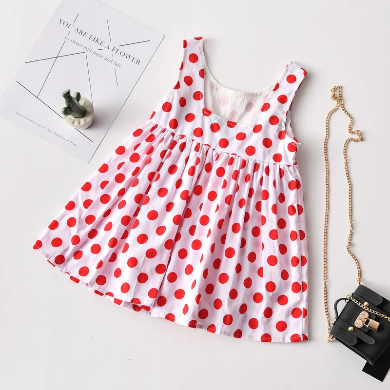 Girls Princess Dress 2019 New Cute Polka Dot Bow Girl Dresses Summer Clothes For Baby Cothes | Детская одежда и обувь