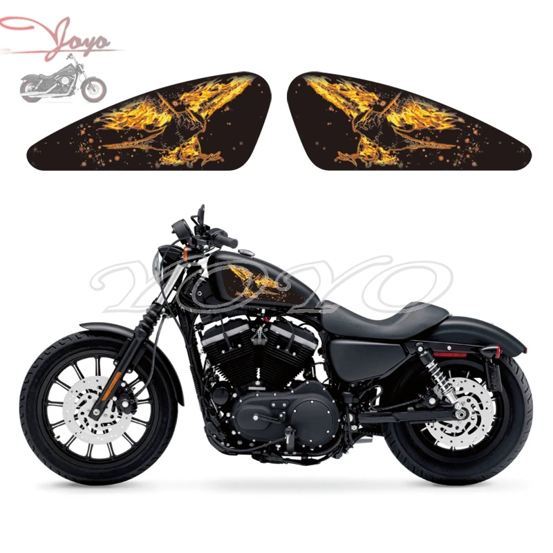 

Графические наклейки Flame Eagle для топливного бака, наклейки для Harley Sportster XL 883 1200 X/V/R/N/L/C XR1200 Iron Forty Eight sev70 Two