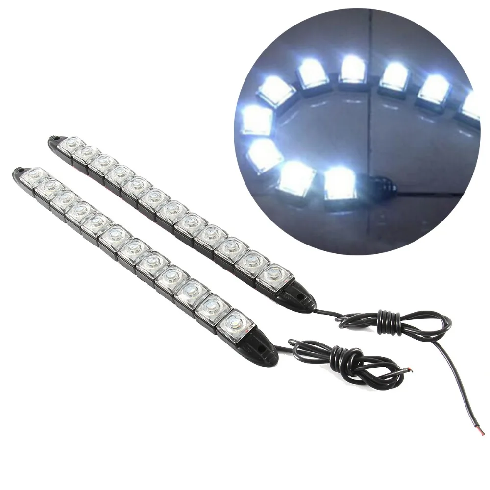 Водонепроницаемый 2 шт. Автомобильный светодиодный светильник гибкий 12